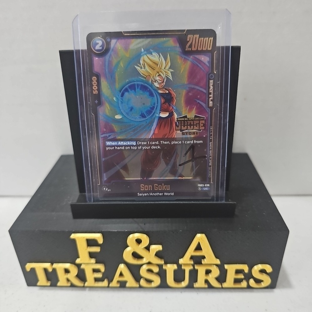 FB03-036 Foil Son Goku Judge Promo Dragon Ball Super Card Game 20000 Power
